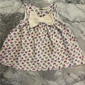 Zara Cream and Pink Floral Baby Dress